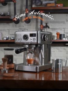 HiBREW 20Bar Semi Automatic Espresso Coffee Machine Temperature Adjustable 58mm Portafilter Cold/Hot Coffee Maker Metal CaseH10A