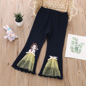 Elastic Trousers Flared Leg Pants