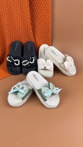 IFTMARK รองเท้าแตะพื้นนิ่มแฟชั่นรองเท้าผู้หญิง รองเท้าแฟชั่นโบว์ รองเท้าแตะแฟชั่นสไตล์เกาหลี แมทช์ได้กับทุกโอกาส