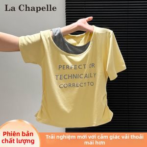 La Chapelle | Áo Thun Ôm Body Ống Dài Giả Lớp Trễ Vai