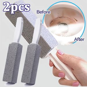 Polocat 1/2pcs Pumice Toilet Brush Deep Decontamination Cleaning Stone with Handle Bathtub Limescale Stain Remover Washing Cleaning Tool