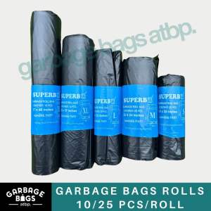 Garbage Bags / Trash Bags Rolls (S M L XL XXL XXXL) – Thick & Durable Leak-Proof Plastic Bags Cheaper Than Supermarket