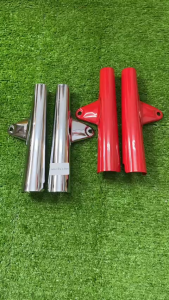 Cặp tai thỏ phuộc trước xe 67 inox xi ken và màu Đỏ