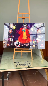 Tranh Bida Billiard tráng gương 6