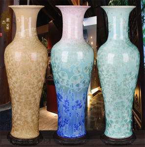 Jingdezhen Ceramics Crystal Glaze Floor Large Vase New House and Living Room Decoration Home Hotel Decoration Gift