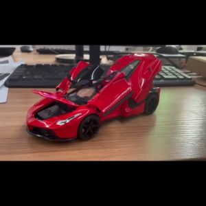 Alloy Car Toy For Ferrari Lafa 1:22 Car Model Sports Car With Sound Light Pull Back Boy Toy Car Music Model Ornaments Collection