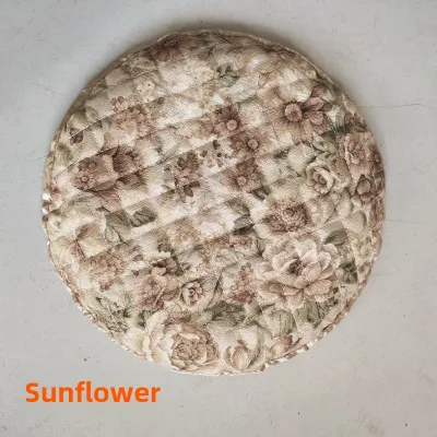 Yugu Garden round Full Cover Seat Cushion Pad Chair Cover Seat Protector round Bench Cover Home Decorative Fabric Country Style