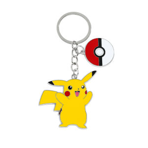 Bandai | Pikachu Cartoon Metal Pendant Keychain Anime Keyrings Car for Backpack Key Holder