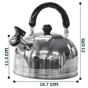 2L Portable Stainless Steel Camping Kettle Foldable Safe Handle Travel Coffee Teapot For Outdoor Picnic Camping Cooking Use