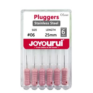 6Pcs Dental Pluggers Root Cannal Endo File Hand Use 15#-40# Endodontic Instrument 25mm/21mm Dentistry Drills Odontologia