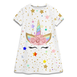 Summer Girl White Short Sleeve Princess Dress & Birthday Gifts