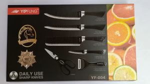 [HỎA TỐC 2H] Bộ Dao Kéo Nhật 6 Món Lưỡi Gợn Sóng Chống Dính Cao Cấp Lưỡi Dao Siêu Bén