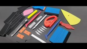 New Car Vinyl Tint Film Installation Tool Kit Rubber Scraper Magnetic Holder Wrapping Sticker Carving Knife with Spare Blades