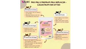 Pro Mills Milk Replacer Enriched COLOSTRUM for kitten/Susu Replacer Pro Mills tambahan Colostrum Kucing 200gm