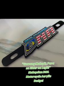 WECAST MALAYSIAN DNA MOTORCYCLE PLATE ACRYLIC BADGE-3mm Acrylic-Based and Laminated Printed Sticker