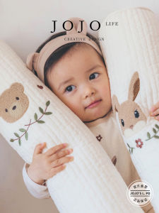 Jojos L. PD.Tu. Multi-Functional Baby Cylindrical Embroidered Forest Animal Soothing Pillow Home Decorative Cotton Cushion