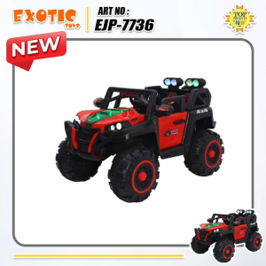 EXOTIC MAINAN MOBIL AKI ANAK 7736 JEEP 12V-7AH 4GB (EJP-7736) // RECHARGEABLE JEEP EJP-7736+ (BAN EVA) EXOTIC