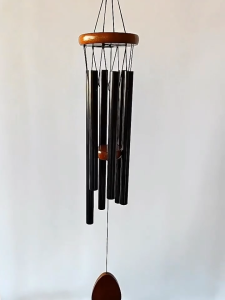AKIRO HOME Walnut 6/12 Tubes Wind Chimes Outdoor Balcony Home Deco Hanging Aluminum Rustproof Tubes Windbell Ornaments Loceng Angin 风铃