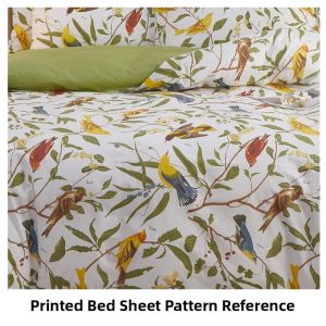Pure Cotton Bed Canopy Single Piece Pillowcase Print Anti-slip Three-piece Set Queen Size Bed Cover Full Cotton Protective Slipcover