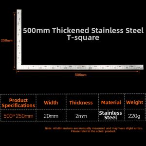 MYTEC | Multipurpose 90 Degree Angle Steel Measuring Ruler