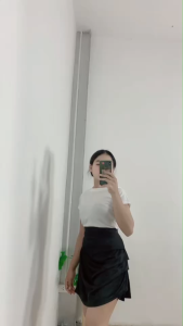 ชุดเซ็ตเรียบง่ายผู้หญิง เสื้อกับกระโปรง ใส่สบายตลอดวัน