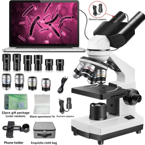 Professional Biological Optical Compound Binocular Microscope5000X MicroscopeWith Electronic EyepieceCan Connect Computer
