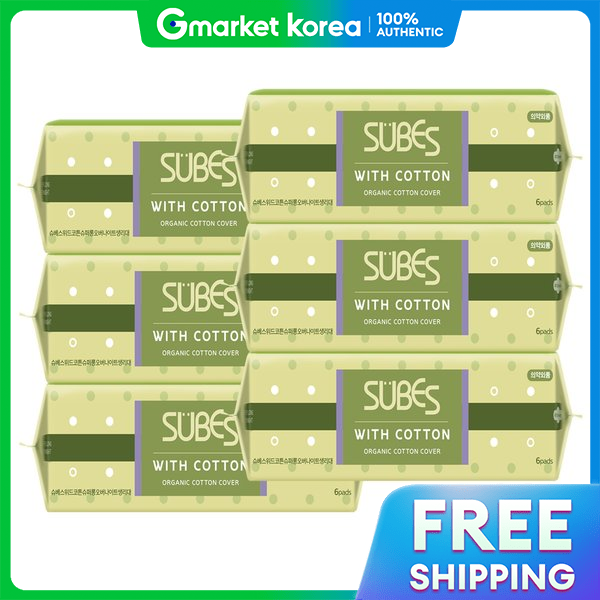 SUBES | Withcotton Organic Cotton Cover Sanitary Pads Super Long ...