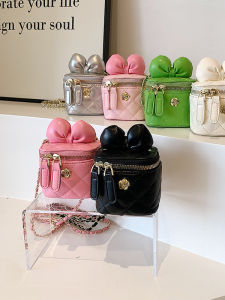 Túi Đeo Chéo Hình Hộp Có Nơ Thắt Nút Công Chúa Thời Trang Cho Bé Gái Túi Đeo Vai Đơn Túi Quà Tặng Cho Trẻ Em