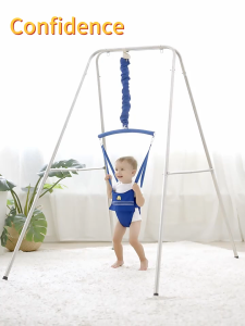 Confidence Baby Jumper Chair Indoor Adjustable Safe Bouncing Exercise Seat with Lifting Infant Belt Sensory Integration Infant Training Toy