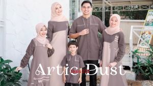 Baju Sarimbit Seply Eksis 225 Artic Dust / Gamis Meyra 210 & Gamis Anak Selia 137 Artic Dust