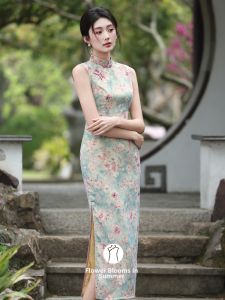 New Chinese Style Slim Fit Cheongsam Floral