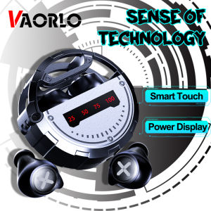 VAORLO Original Bluetooth Earphone Waterproof Low Latency Gaming Headset Touch control LED Display TWS For hp Super Bass Wireless Headset Handsfree Headphone Earpiece In Ear Earbuds For Cellphone With Mic Charging Box