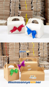 (Isi 20 pcs) Gable Box S 13.5x10x10// box toples/ box jinjing/ box tenteng/ kotak souvenir/ box hampers/ box mug/ box toples