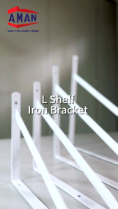 L Bracket White Coat Shelf Bracket Wall Shelf Shelving Wall Mount Rack Racking Support Iron L Sesiku L Dinding 40cm 50cm