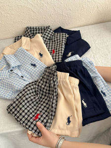 Boys Summer Shirt Short Sleeve Set Stylish Trendy Baby Two Piece Suit Casual Breathable Lightweight Comfortable Cotton Fabric