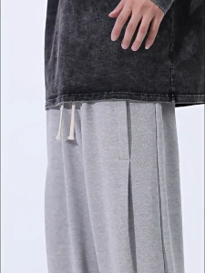 【BUY 1 TAKE 1 】Fashion Mens Trousers Casual Gray Sweatpants Pants for Men Baggy Gray Pants Wide Leg Loose Slacks