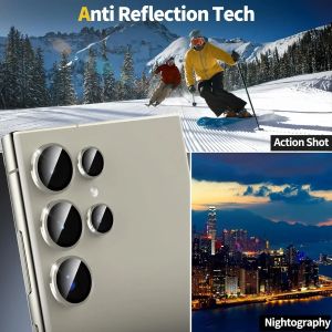 Camera Lens Protector For Samsung Galaxy S25 S24 Ultra S22 Ultra Individual Metal Ring Tempered Glass Camera Screen Protector