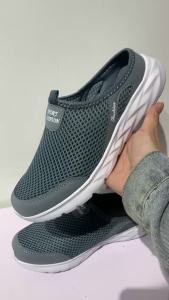 YRZL Mens Half Slippers Summer Breathable Mesh Mens Shoes Outdoor Casual Walking Shoes Slip on Flat Light Slippers Men