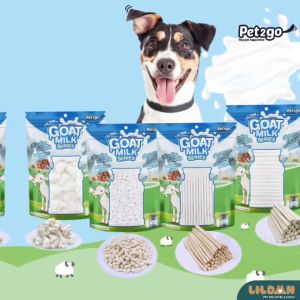 [Chính hãng] PET2GO Bánh Thưởng Snack Thưởng (500g) - Xương Gặm Que Gặm Làm Từ Sữa Dê