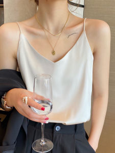 MENGBAI | Áo Vest Mùa Hè Cổ V Chất Lượng Cao Giả Lụa