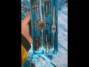 【COD + local seller】12pcs Metric Tap Dies Set NC Screw Thread Plugs Taps Carbon Steel Hand Screw Taps Hand Tools to Cut Chase and Thread with Wrench Accessories in a Tray Case