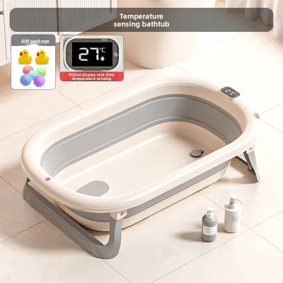 Large Size Foldable Baby Bath Tub Infant Toddler Sitting Lying Bath Bucket Child Home Use Newborn Essential Baby Bath Products