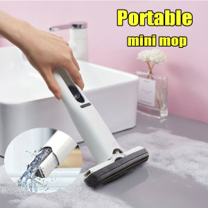 Small Handle Mop Folding Powerful Squeeze Mini Mop Self-squeezing Floor Washing Desk Window Car Mops To Clean Tiles and Walls