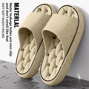 MONLEYTA | Quick Dry Mens Slippers Anti Slip EVA Bathroom Shower Shoes Leak Proof Home Indoor Comfortable Odorless Summer Flip Flops