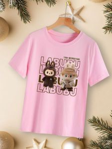 Kaos anak labubu pop mart anak perempuan laki-laki