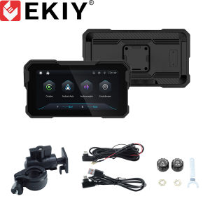 EKIY 6.25 inch GPS Motorcycle Navigation Removable Display Screen Wireless CarPlay Moto Android Auto Portable Digital Dashboard