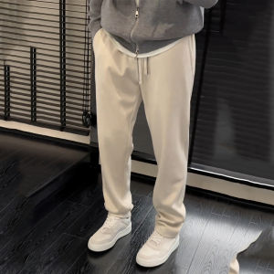 Autumn Winter New Style Nectarine Casual Pants Mens Pure Color Slimming Versatile Fashion Sports Pants Simple Straight Leg Trousers