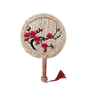 MOLORE | Handmade Straw Childrens Round Fan Summer