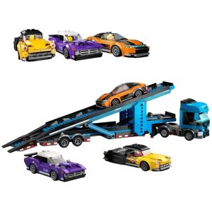 Bộ MOC Của Bên Thứ Ba Bộ Khối Xây Dựng Dòng Thành Phố 60408 Xe Thể Thao Hai Tầng Xe Vận Chuyển Đồ Chơi Trẻ Em Quà Tặng Tương Thích Với Các Thương Hiệu Nổi Tiếng