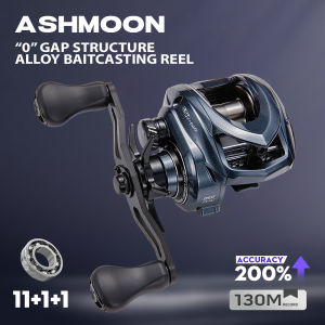 Cylius Ashmoon Total 13BB True Saltwater Proof Alloy Baitcasting Reel 6Kg Drag Power BFS Reel Long cast Bass Pike Fishing Reel